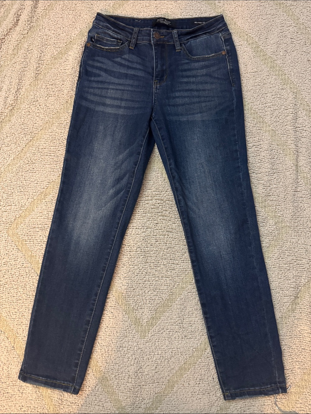 Judy Blue Relaxed Fit Jeans Dark Wash Stretch Denim Size 27